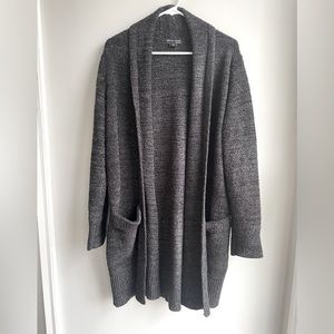 Barefoot Dreams CozyChic Cali Cardigan Dark Heathered Carbon Black Small